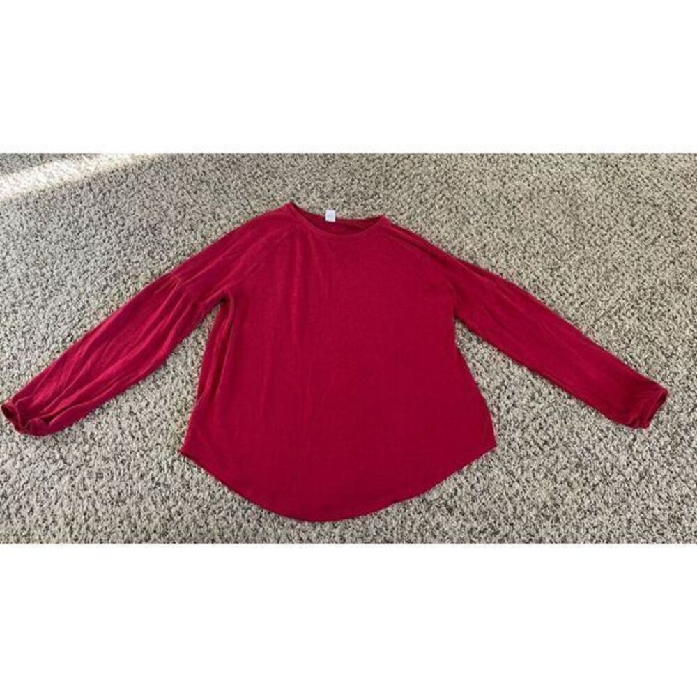 Old Navy Luxe Maroon Long Sleeve bubble sleeve top size‎ large